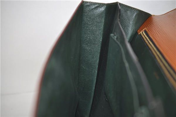 Auth Louis Vuitton Epi Serviette Ambassadeur Brown Briefcase M54418 LV 9098D