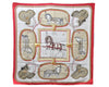 Authentic HERMES Carre 90 Scarf "GRAND APPARAT" Silk Red 9100D