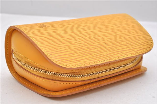 Authentic Louis Vuitton Epi Dauphine Cosmetic Pouch Yellow M48449 LV 9101C