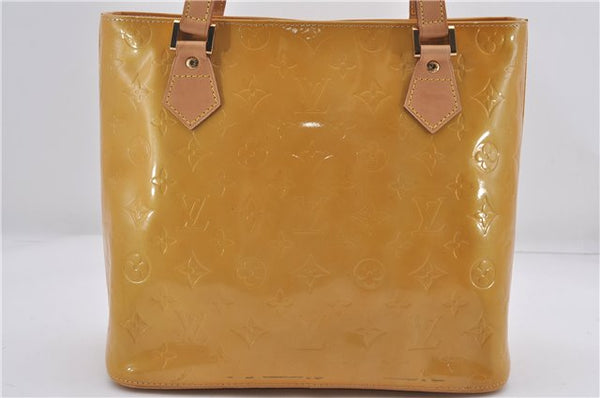 Authentic Louis Vuitton Vernis Houston Shoulder Hand Bag Yellow M91004 LV 9102D