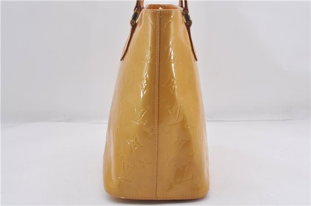 Authentic Louis Vuitton Vernis Houston Shoulder Hand Bag Yellow M91004 LV 9102D