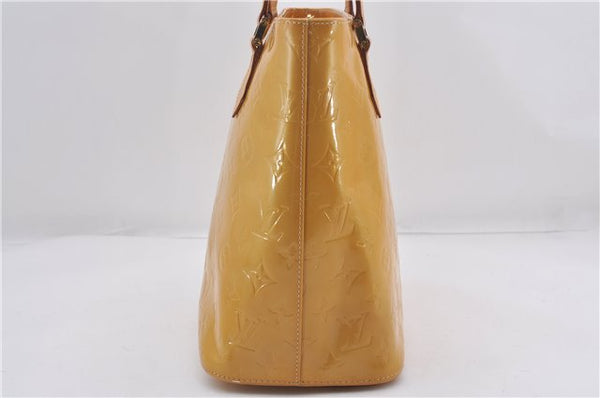 Authentic Louis Vuitton Vernis Houston Shoulder Hand Bag Yellow M91004 LV 9102D