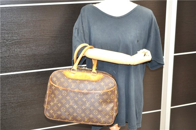 Authentic Louis Vuitton Monogram Deauville Hand Bag M47270 LV 9104C