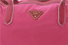 Authentic PRADA Nylon Leather 2Way Shoulder Hand Tote Bag Pink 9106D