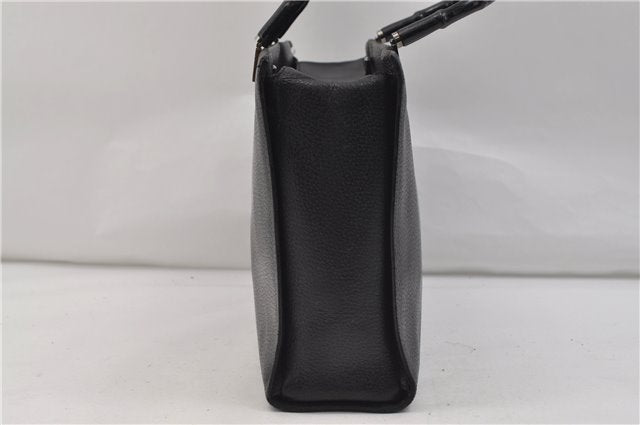 Authentic GUCCI Bamboo 2Way Tote Hand Bag Leather 0021034 Black 9107D