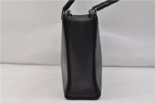 Authentic GUCCI Bamboo 2Way Tote Hand Bag Leather 0021034 Black 9107D