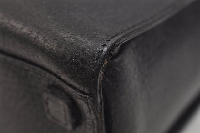 Authentic GUCCI Bamboo 2Way Tote Hand Bag Leather 0021034 Black 9107D