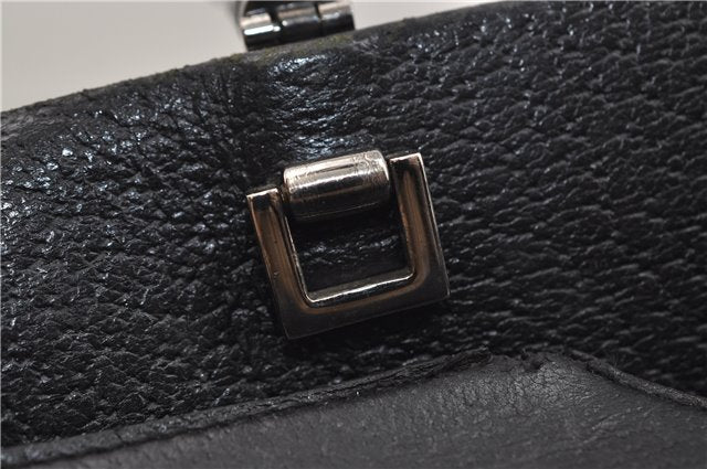 Authentic GUCCI Bamboo 2Way Tote Hand Bag Leather 0021034 Black 9107D