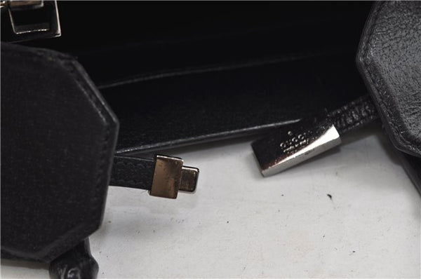 Authentic GUCCI Bamboo 2Way Tote Hand Bag Leather 0021034 Black 9107D