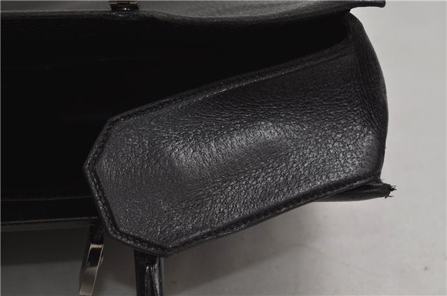 Authentic GUCCI Bamboo 2Way Tote Hand Bag Leather 0021034 Black 9107D