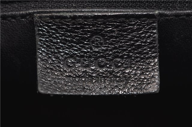 Authentic GUCCI Bamboo 2Way Tote Hand Bag Leather 0021034 Black 9107D