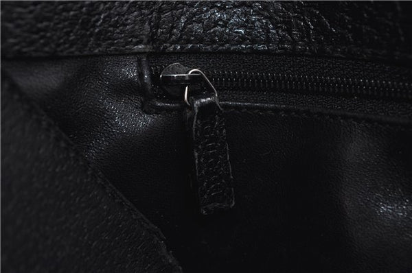 Authentic GUCCI Bamboo 2Way Tote Hand Bag Leather 0021034 Black 9107D