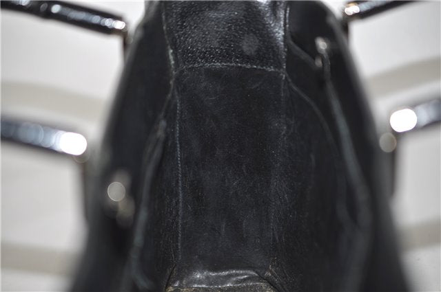 Authentic GUCCI Bamboo 2Way Tote Hand Bag Leather 0021034 Black 9107D