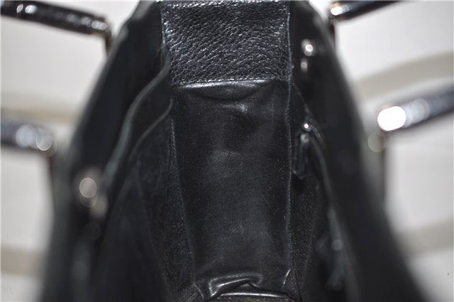 Authentic GUCCI Bamboo 2Way Tote Hand Bag Leather 0021034 Black 9107D