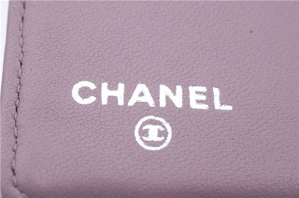 Authentic CHANEL Leather Bifold Wallet Purse Pink Ivory CC Logo 9113C