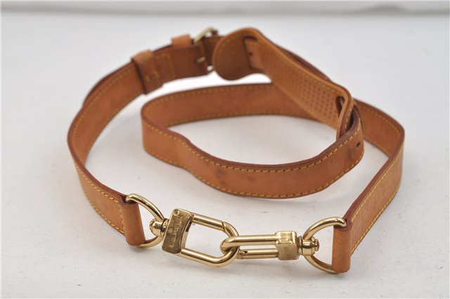Authentic Louis Vuitton Leather Shoulder Strap Beige 35-46.1