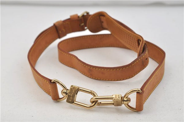 Authentic Louis Vuitton Leather Shoulder Strap Beige 35-46.1" LV 9114D