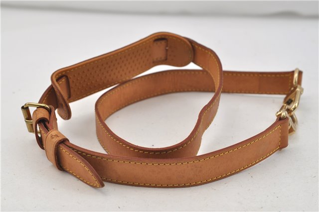 Authentic Louis Vuitton Leather Shoulder Strap Beige 35-46.1