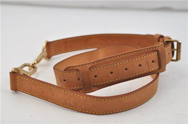 Authentic Louis Vuitton Leather Shoulder Strap Beige 35-46.1