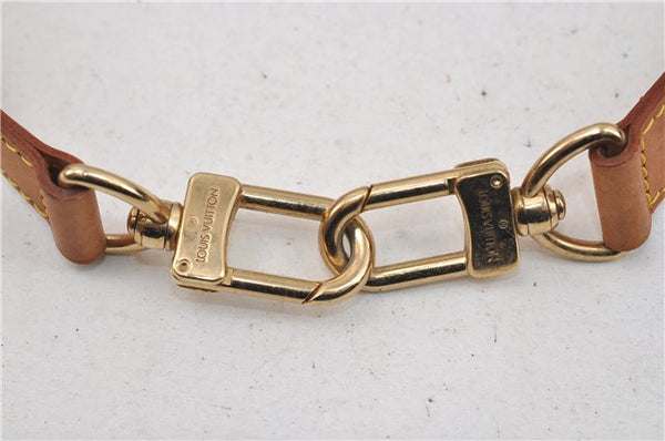 Authentic Louis Vuitton Leather Shoulder Strap Beige 35-46.1" LV 9114D