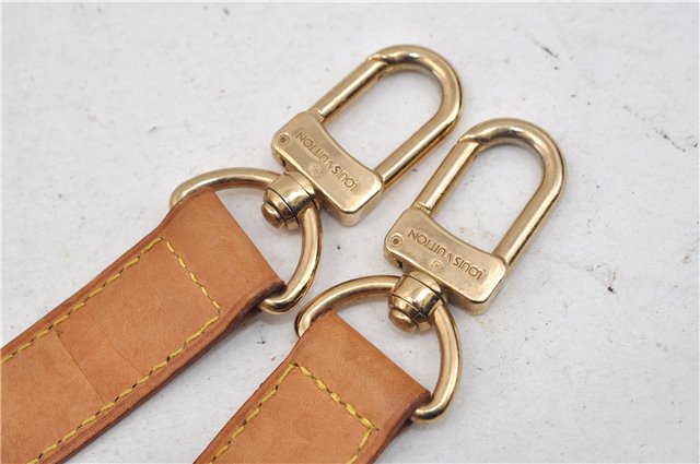 Authentic Louis Vuitton Leather Shoulder Strap Beige 35-46.1