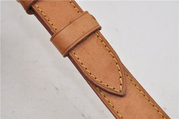 Authentic Louis Vuitton Leather Shoulder Strap Beige 35-46.1" LV 9114D