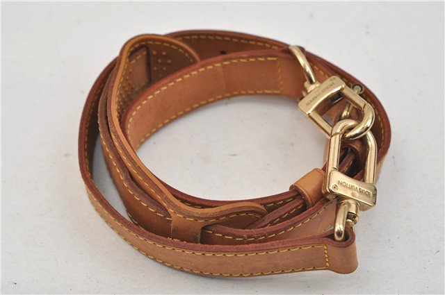 Authentic Louis Vuitton Leather Shoulder Strap Beige 35-46.1