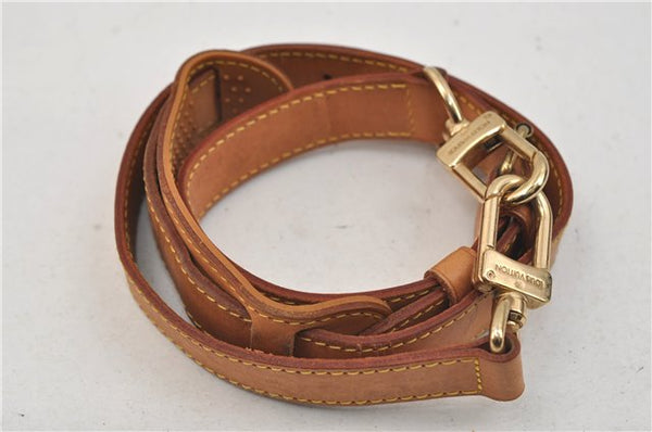 Authentic Louis Vuitton Leather Shoulder Strap Beige 35-46.1" LV 9114D