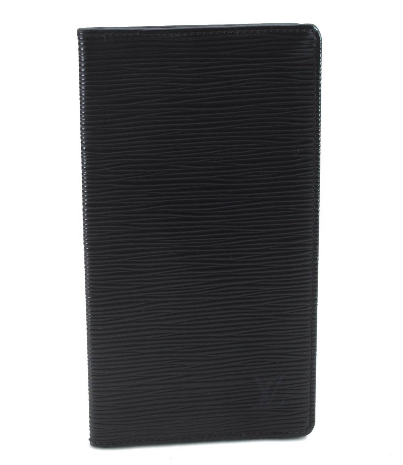 Authentic Louis Vuitton Epi Porte Cartes Credit Wallet Black M63212 LV 9115C