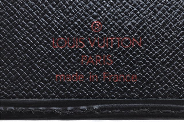 Authentic Louis Vuitton Epi Porte Cartes Credit Wallet Black M63212 LV 9115C