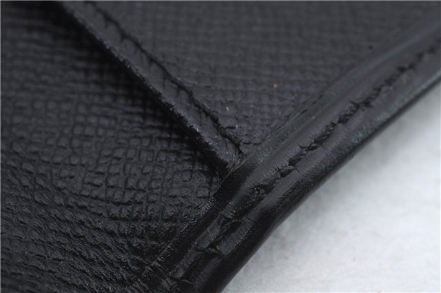 Authentic Louis Vuitton Epi Porte Cartes Credit Wallet Black M63212 LV 9115C