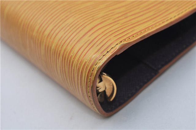 Authentic Louis Vuitton Epi Agenda MM Day Planner Cover Yellow R20049 LV 9115D