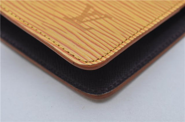 Authentic Louis Vuitton Epi Agenda MM Day Planner Cover Yellow R20049 LV 9115D