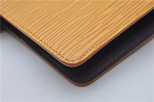Authentic Louis Vuitton Epi Agenda MM Day Planner Cover Yellow R20049 LV 9115D