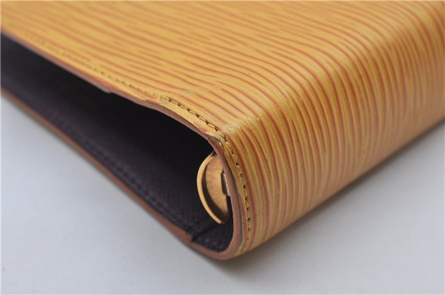 Authentic Louis Vuitton Epi Agenda MM Day Planner Cover Yellow R20049 LV 9115D