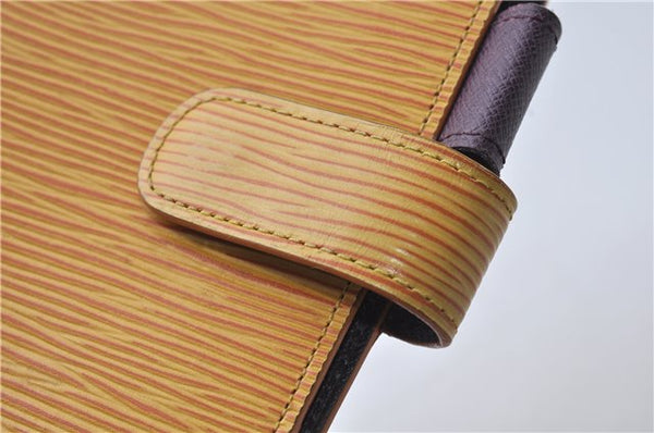Authentic Louis Vuitton Epi Agenda MM Day Planner Cover Yellow R20049 LV 9115D