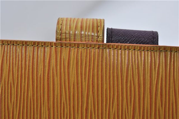 Authentic Louis Vuitton Epi Agenda MM Day Planner Cover Yellow R20049 LV 9115D