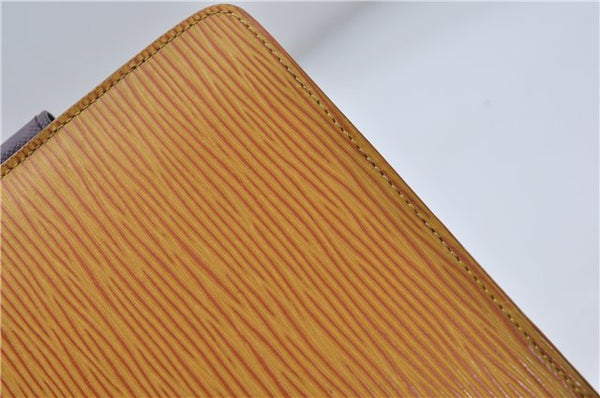 Authentic Louis Vuitton Epi Agenda MM Day Planner Cover Yellow R20049 LV 9115D