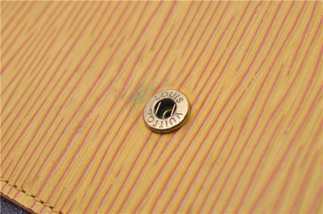 Authentic Louis Vuitton Epi Agenda MM Day Planner Cover Yellow R20049 LV 9115D