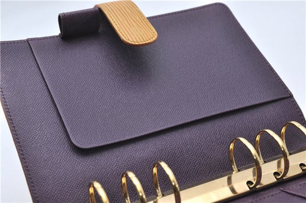 Authentic Louis Vuitton Epi Agenda MM Day Planner Cover Yellow R20049 LV 9115D