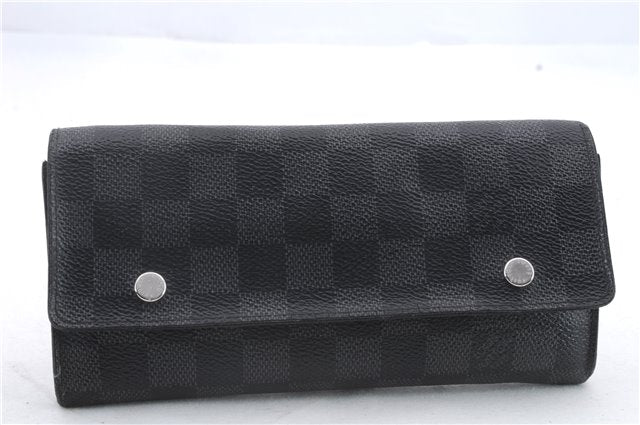 Auth Louis Vuitton Damier Graphite Portefeuille Long Modulable Wallet LV 9116C