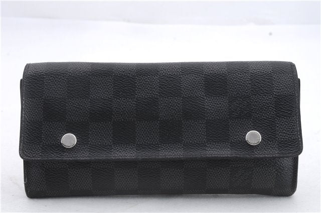 Auth Louis Vuitton Damier Graphite Portefeuille Long Modulable Wallet LV 9116C