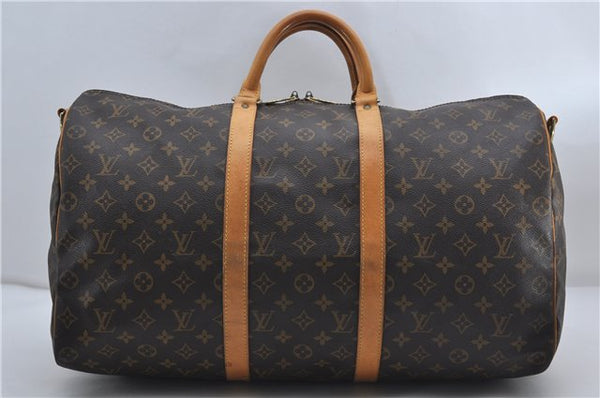 Auth Louis Vuitton Monogram Keepall Bandouliere 50 Boston Bag M41416 LV 9116D