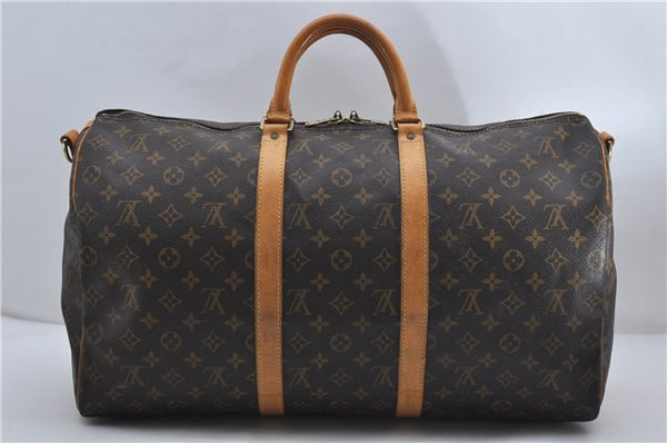 Auth Louis Vuitton Monogram Keepall Bandouliere 50 Boston Bag M41416 LV 9116D