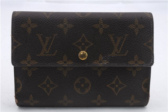 Authentic Louis Vuitton Monogram Porte Tresor Etui Papier Wallet M61202 LV 9118C