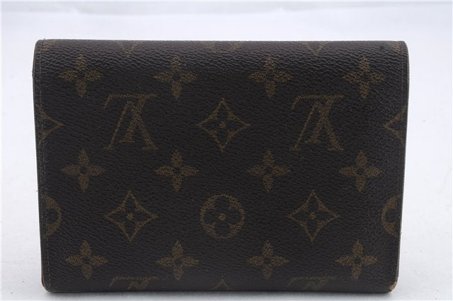 Authentic Louis Vuitton Monogram Porte Tresor Etui Papier Wallet M61202 LV 9118C