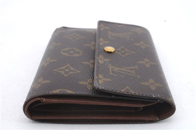 Authentic Louis Vuitton Monogram Porte Tresor Etui Papier Wallet M61202 LV 9118C