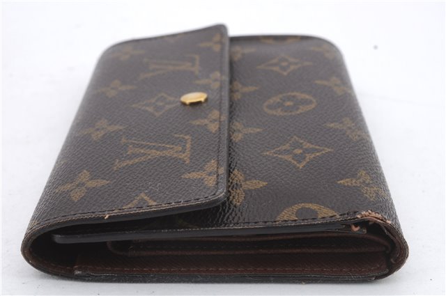 Authentic Louis Vuitton Monogram Porte Tresor Etui Papier Wallet M61202 LV 9118C