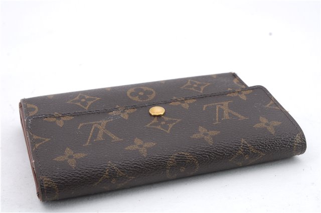 Authentic Louis Vuitton Monogram Porte Tresor Etui Papier Wallet M61202 LV 9118C