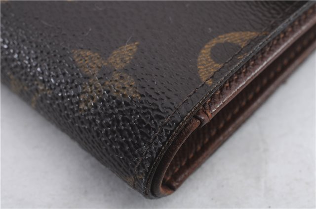 Authentic Louis Vuitton Monogram Porte Tresor Etui Papier Wallet M61202 LV 9118C